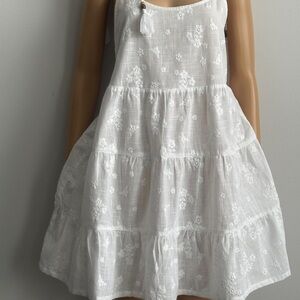 NWT C.C California White Floral Dress Cotton Large Size Mini